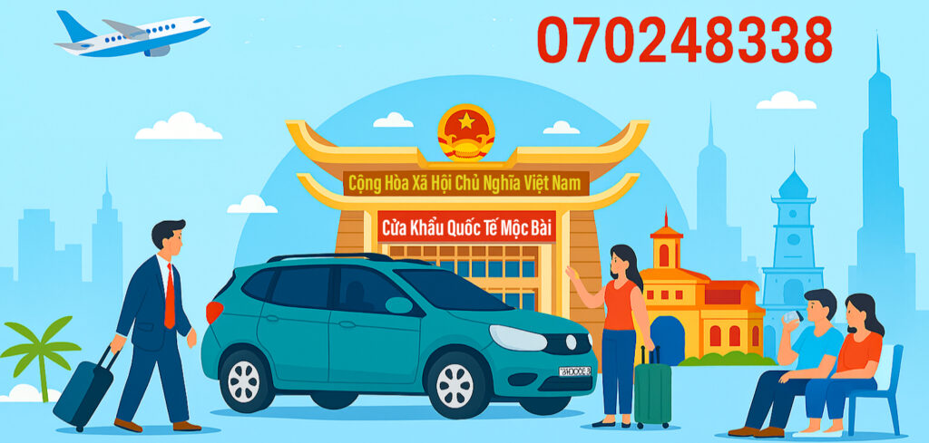 Thue xe cua khau Moc Bai